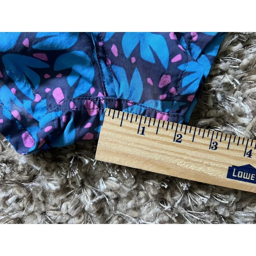 Patagonia Barely Baggies Shorts Womens Blue Floral Not Lined Size Small